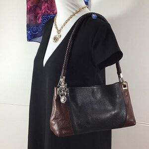Brighton vintage Black and Brown Leather Shoulder Bag